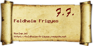 Feldheim Frigyes névjegykártya
